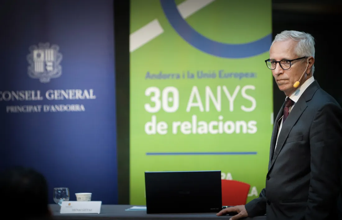 Henri Gétaz en la conferència d'aquesta tarda.