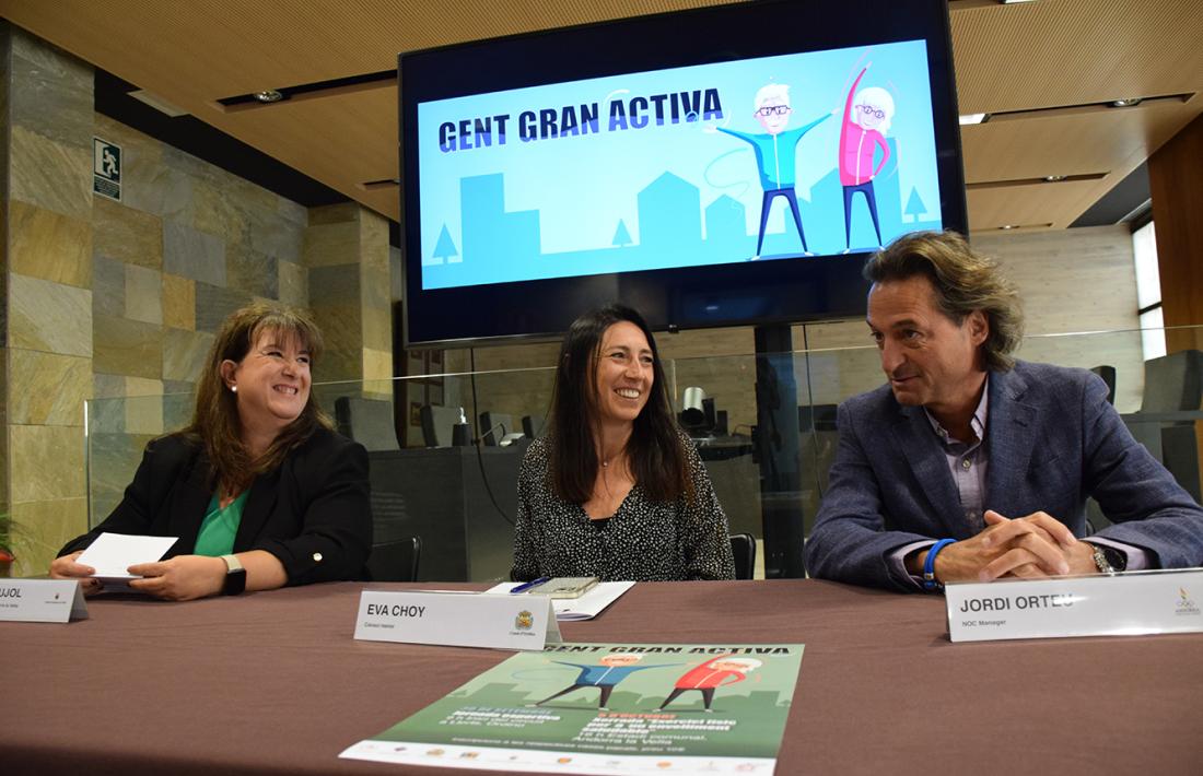 Un moment de la presentació de la iniciativa Gent gran activa.