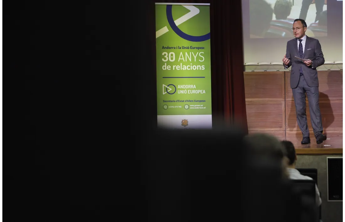 El cap de Govern, Xavier Espot, en la reunió d’aquesta tarda a Escaldes-Engordany.