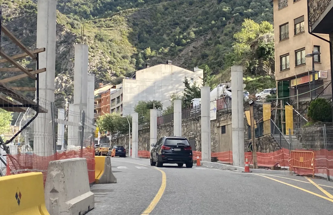 L'estat actual de les obres a la zona de les Arades de Sant Julià.