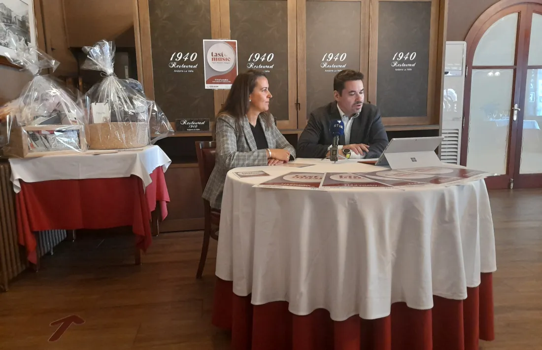 Un moment de la presentació del Tast Músic, aquest matí.