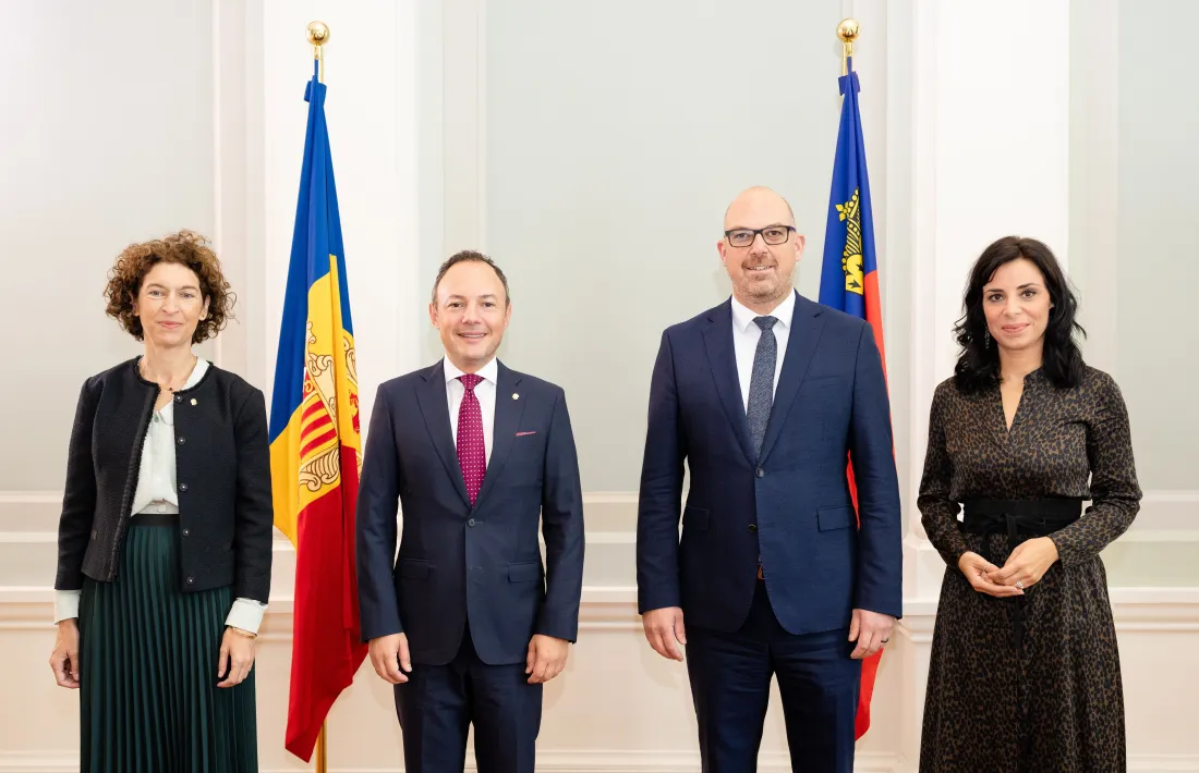 Maria Ubach i Xavier Espot es s'han reunit avui a primera hora del matí amb Daniel Risch i Dominique Hasler.