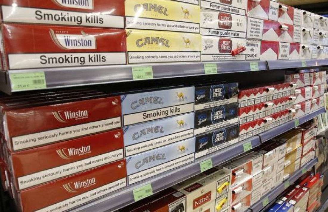Paquets de tabac en un establiment de venda d’aquest producte.