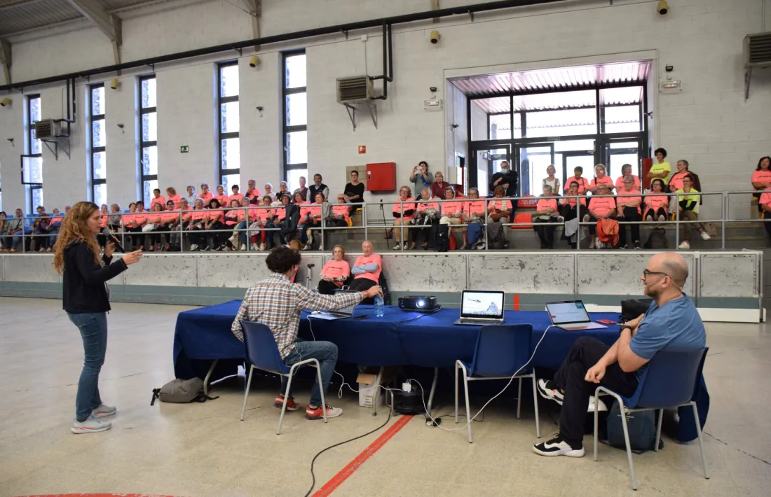 Un moment de la xerrada emmarcada en la jornada Gent gran activa.
