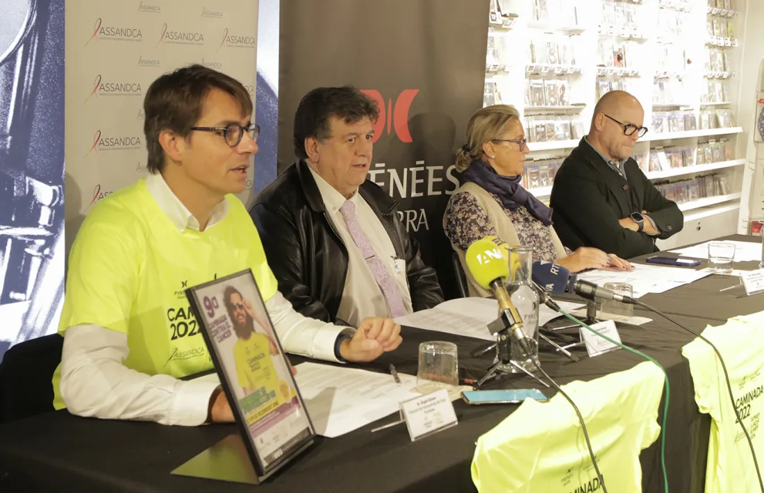 Un moment de la presentació de la Caminada contra el càncer.