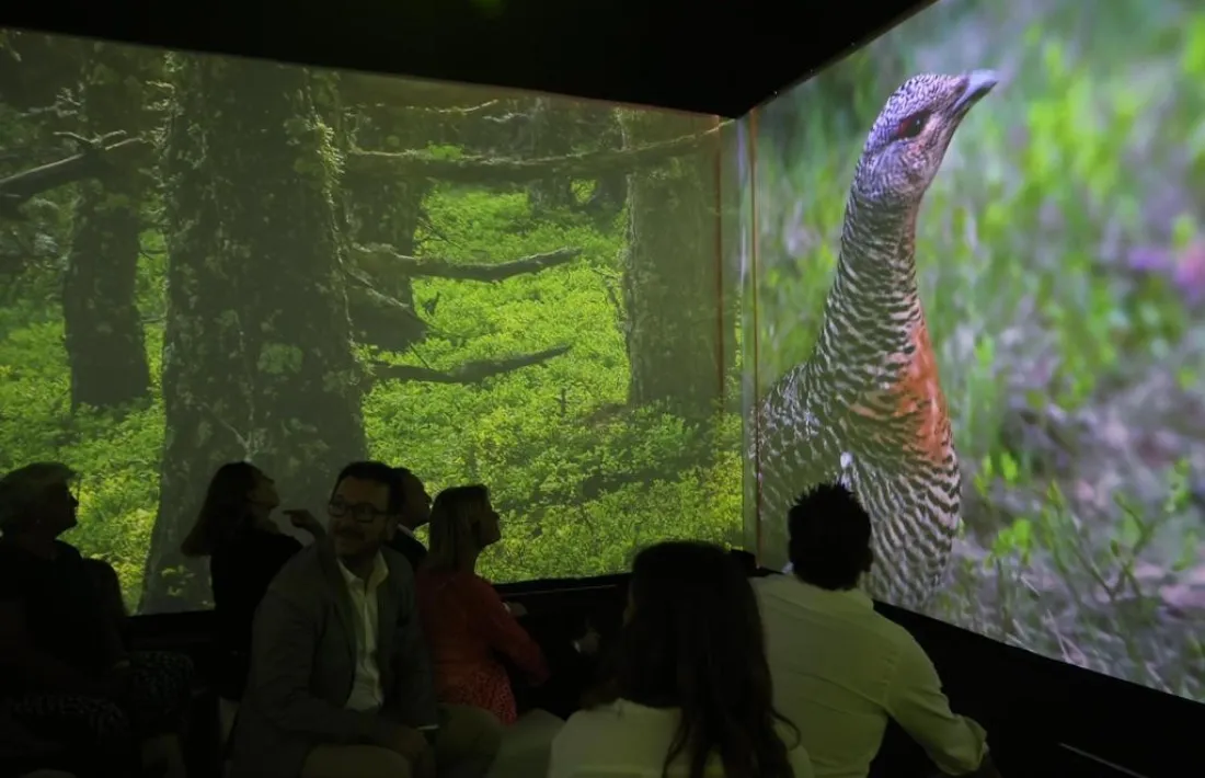 Un moment de la inauguració de l'exposició.