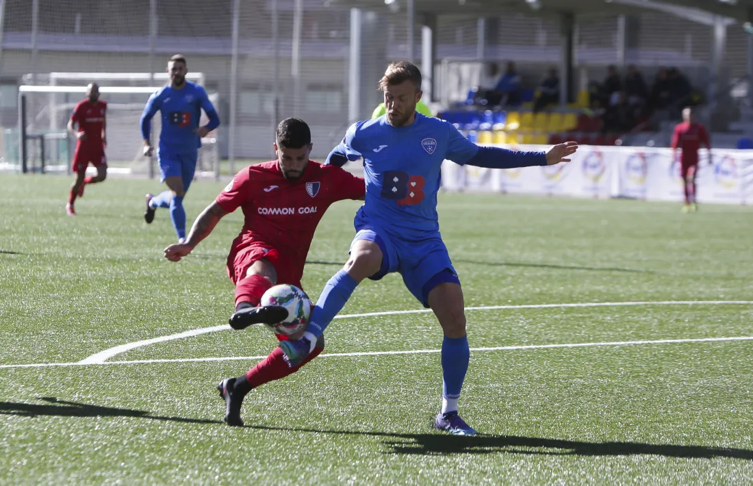 Aleix Cisteró, de l’Atlètic Club Escaldes, va marcar el gol de l’empat contra l’Inter.