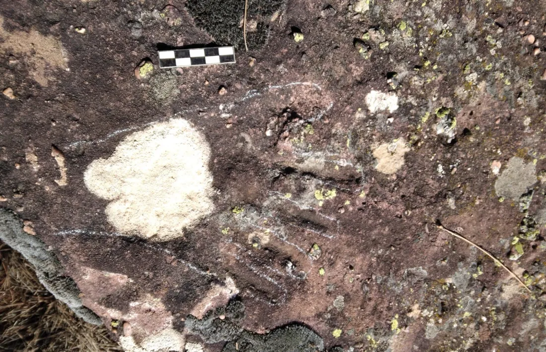 La mà que dona nom a la formació rocosa.