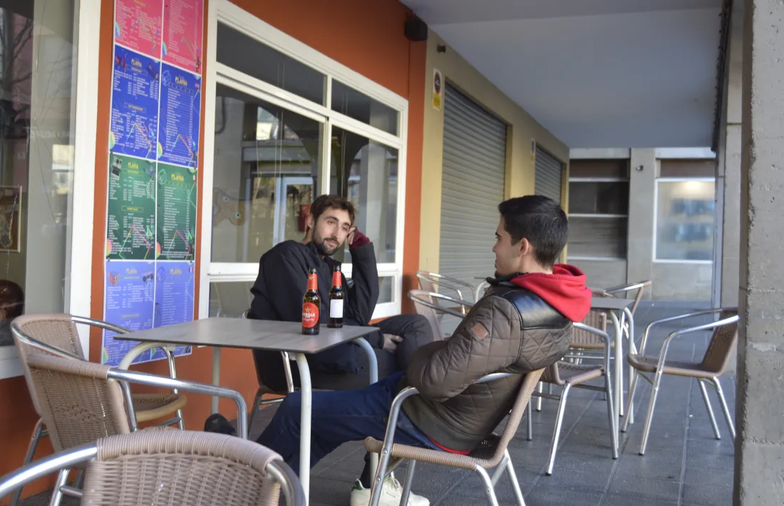 Imatge d’arxiu de la terrassa de l’emblemàtic cafè-bar de la plaça del Carme, en els primers dies d’obertura després del confinament per la pandèmia de Covid 19.