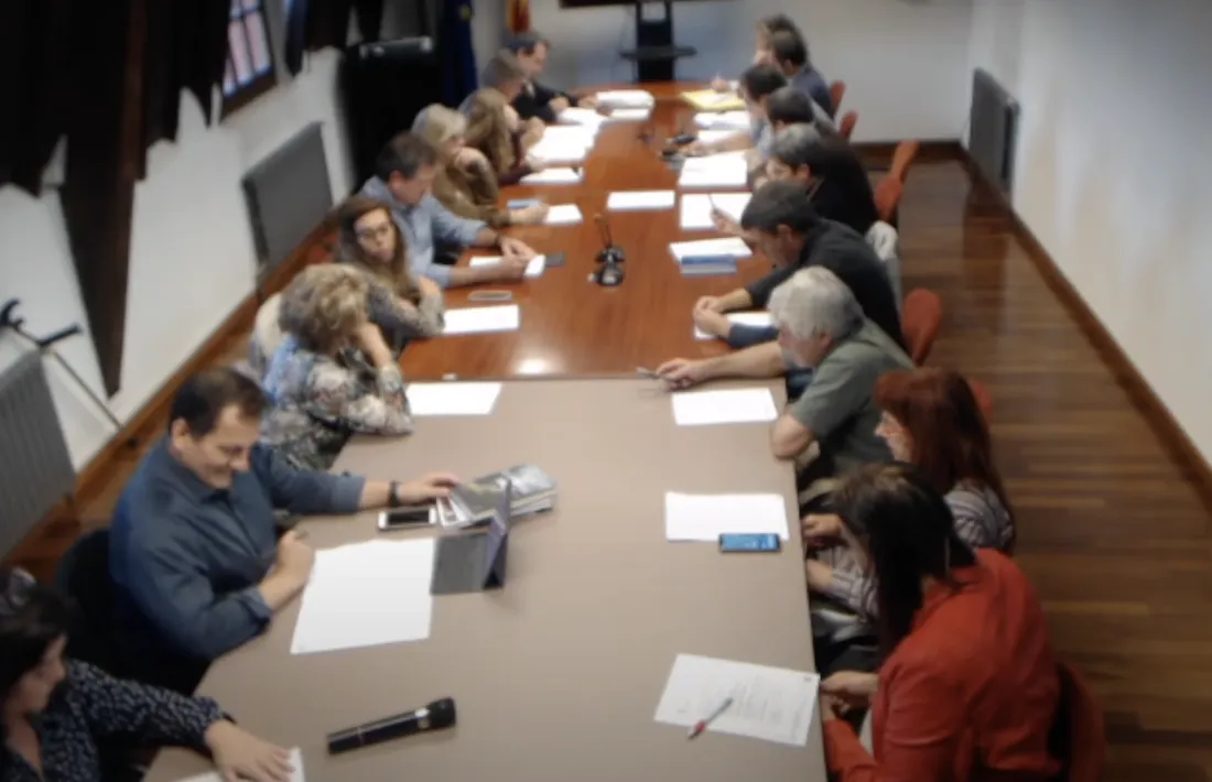  Imatge de la sessió, que els ciutadans han pogut seguir a través de YouTube. 