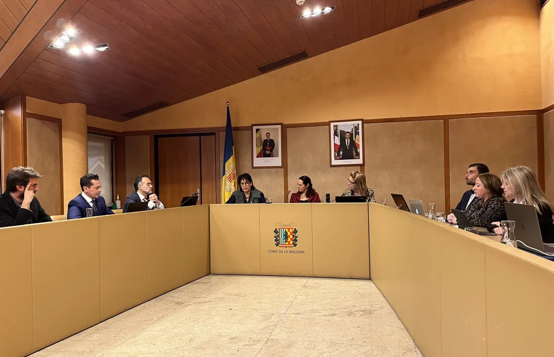Un instant de la sessió de consell de comú celebrada aquest matí.