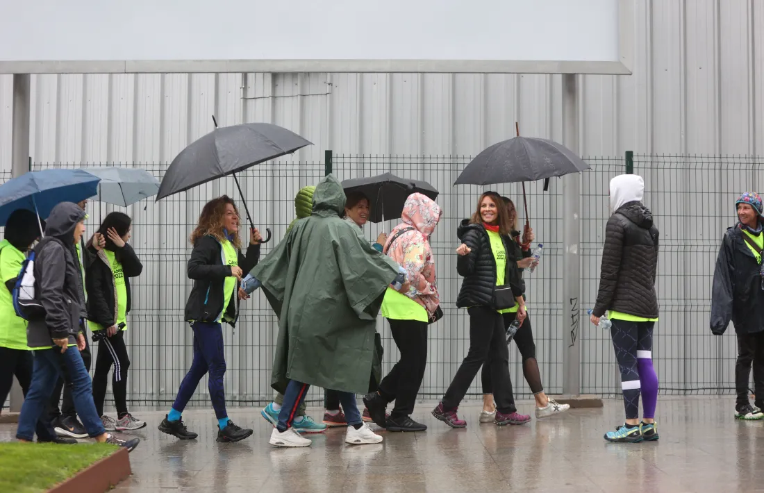 Alguns participants duien impermeables.