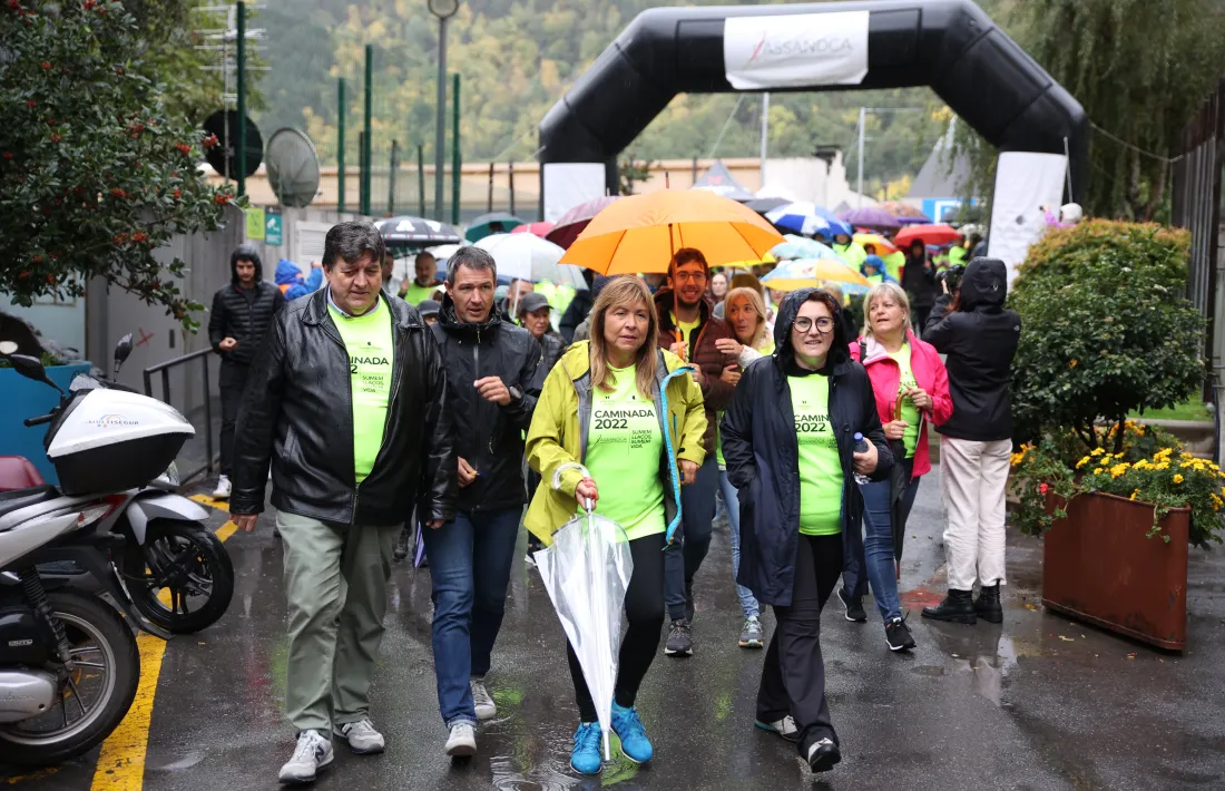 Saravia, Astrié, Marsol i Pallarés, al capdavant de la marxa solidària.