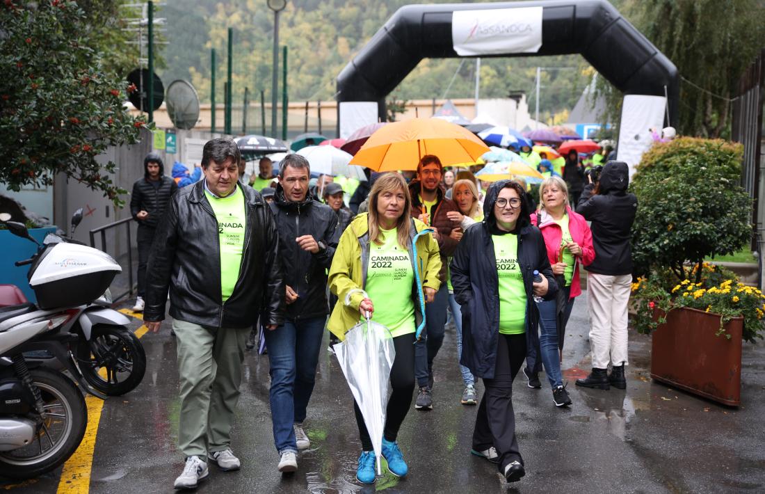 Saravia, Astrié, Marsol i Pallarés, al capdavant de la marxa solidària.
