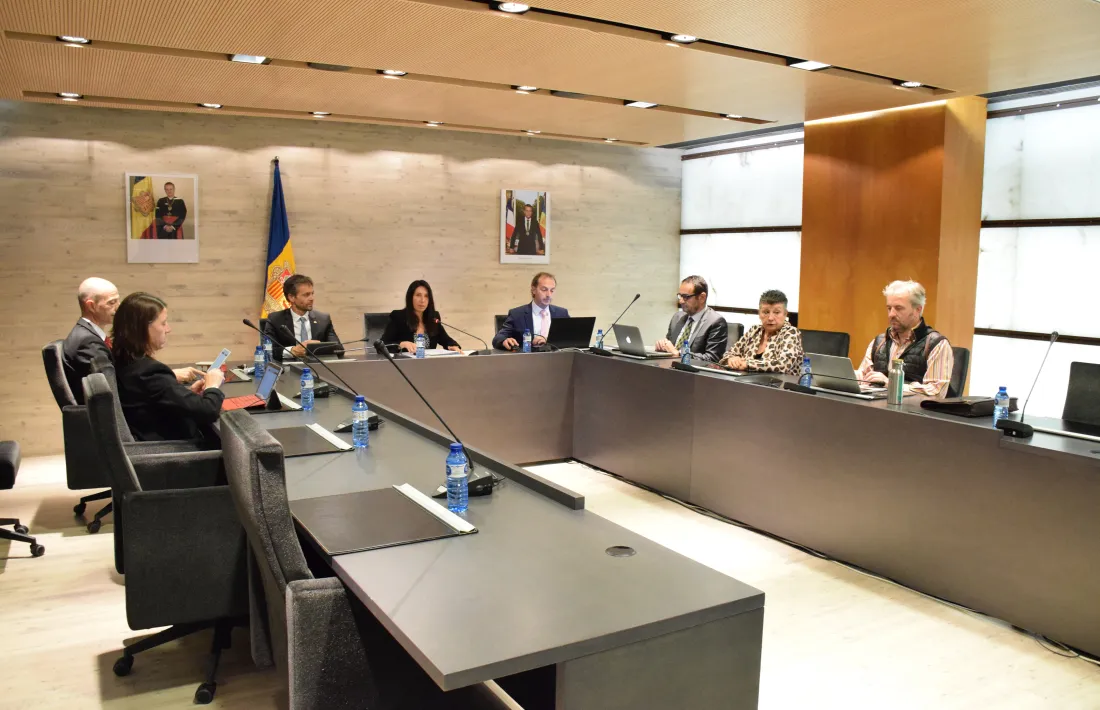 Un moment de la sessió del Comú d'Ordino celebrada aquest migdia.
