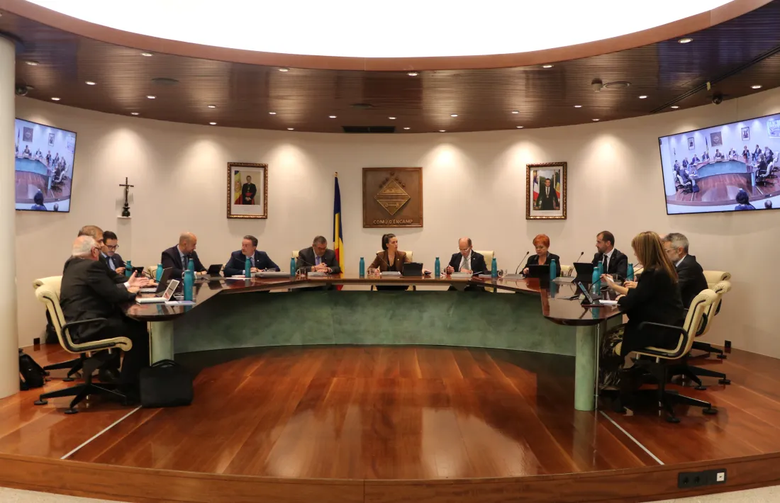 Un instant de la sessió del consell de comú celebrat a Encamp.