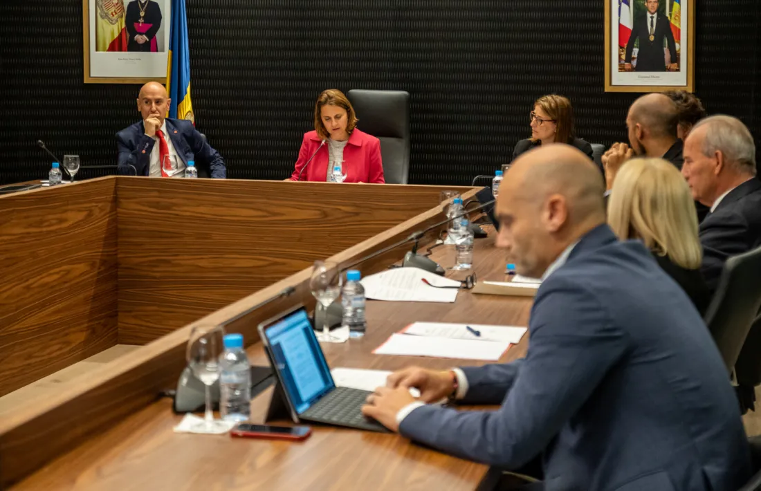 Un instant de la sessió de consell de comú, a Escaldes.