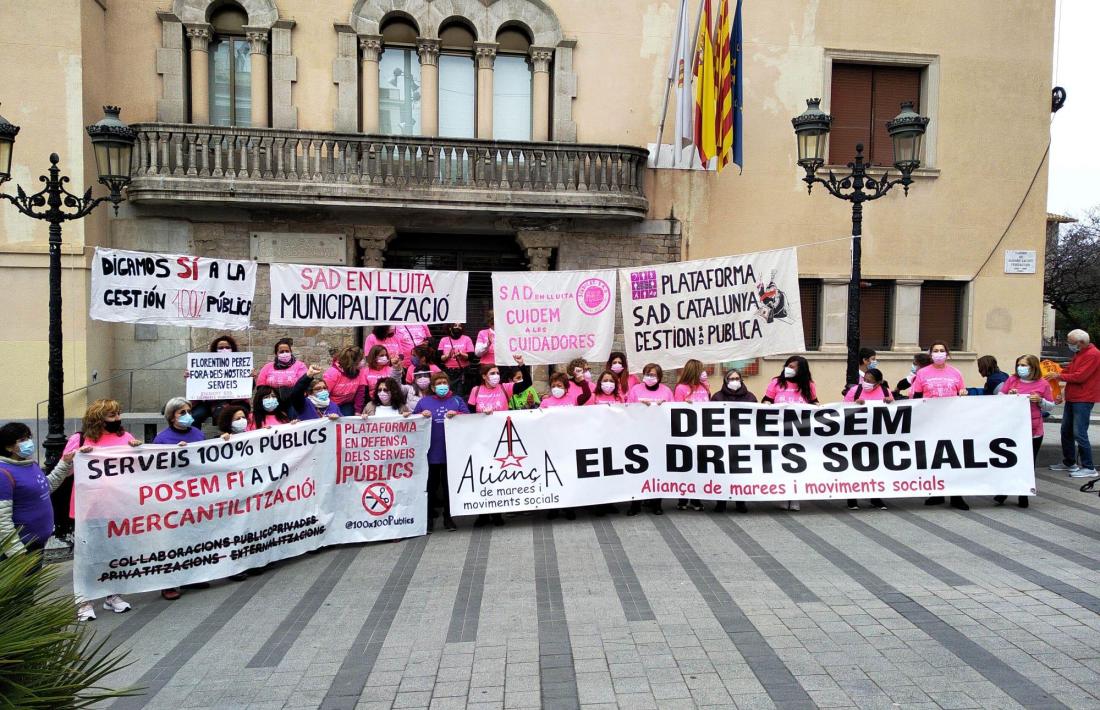 Una de les nombroses protestes que estan protagonitzant treballadores del servei arreu de tot l’Estat espanyol. 