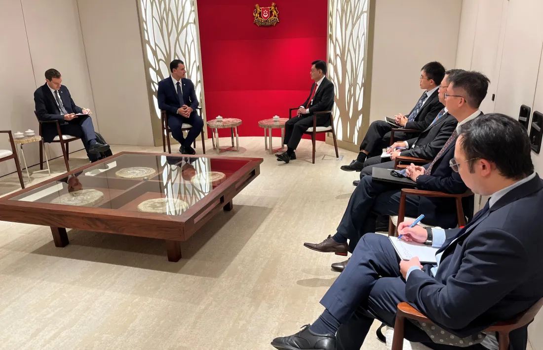 El ministre de Presidència, Economia i Empresa, Jordi Gallardo, durant la seva estada a Singapur.