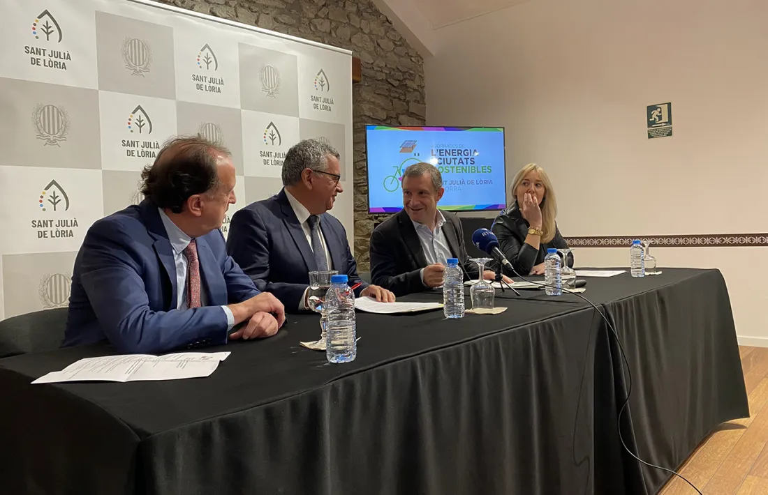 Un moment de la presentació de la segona edició de les Jornades de l'Energia i Ciutats Sostenibles.