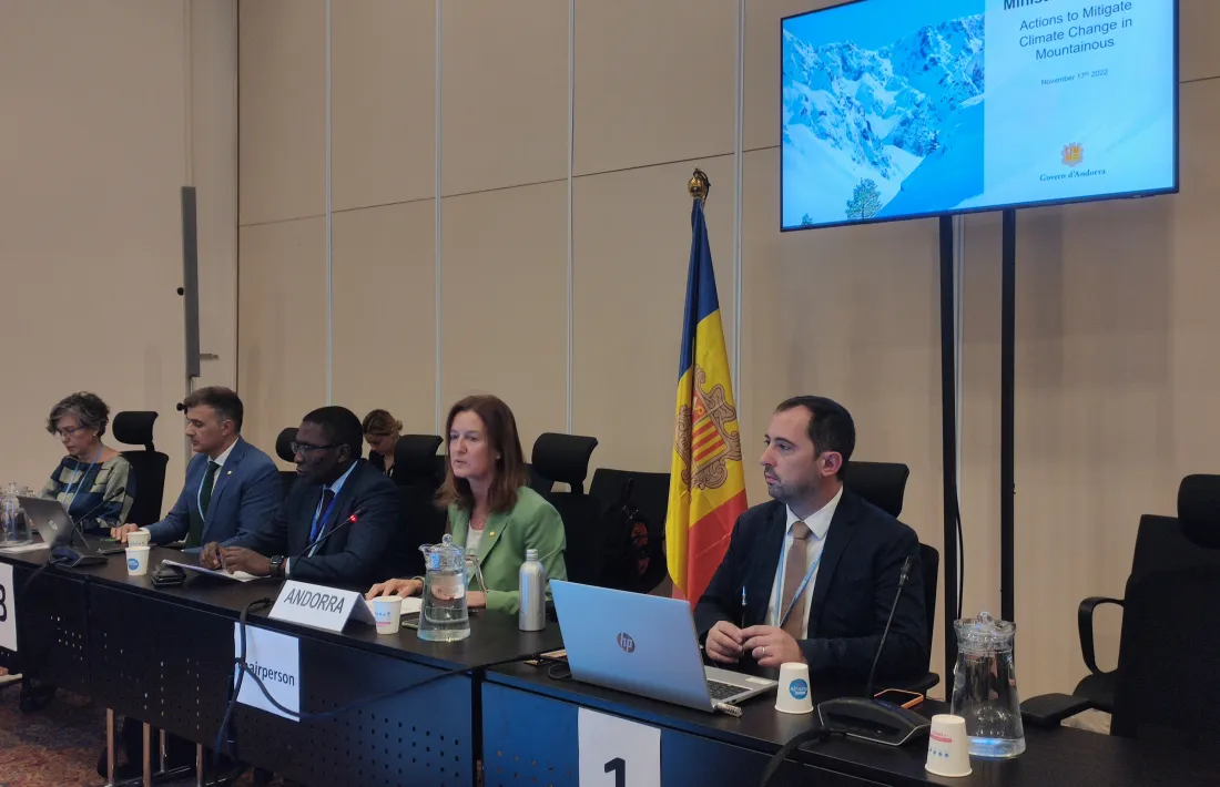 Un moment de la reunió ministerial organitzada i liderada per Andorra a la COP 27.