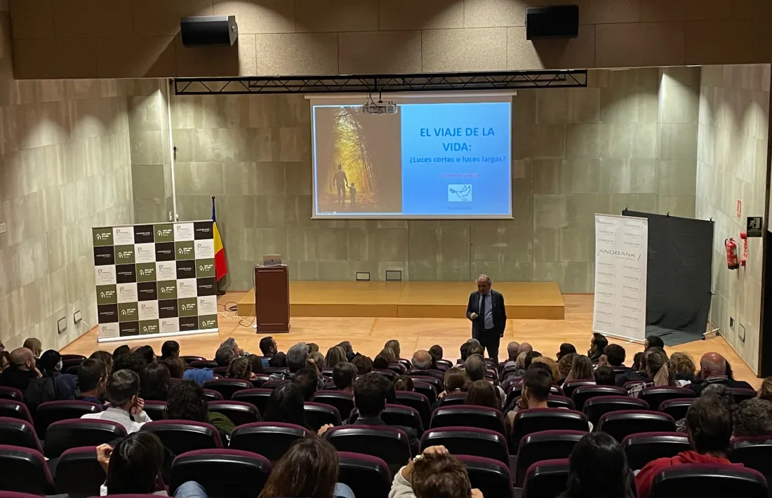 Emili Duró, durant la conferència impartida aquesta tarda.