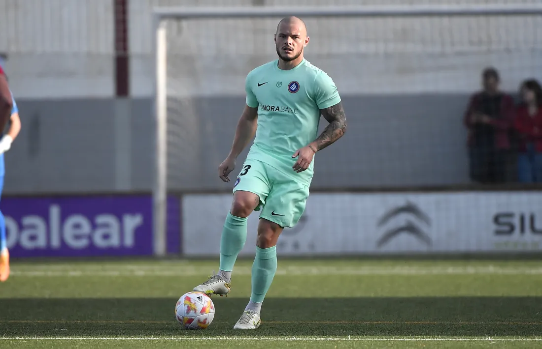 Diego Alende, en el partit de Copa del Rei contra el CE Manacor.