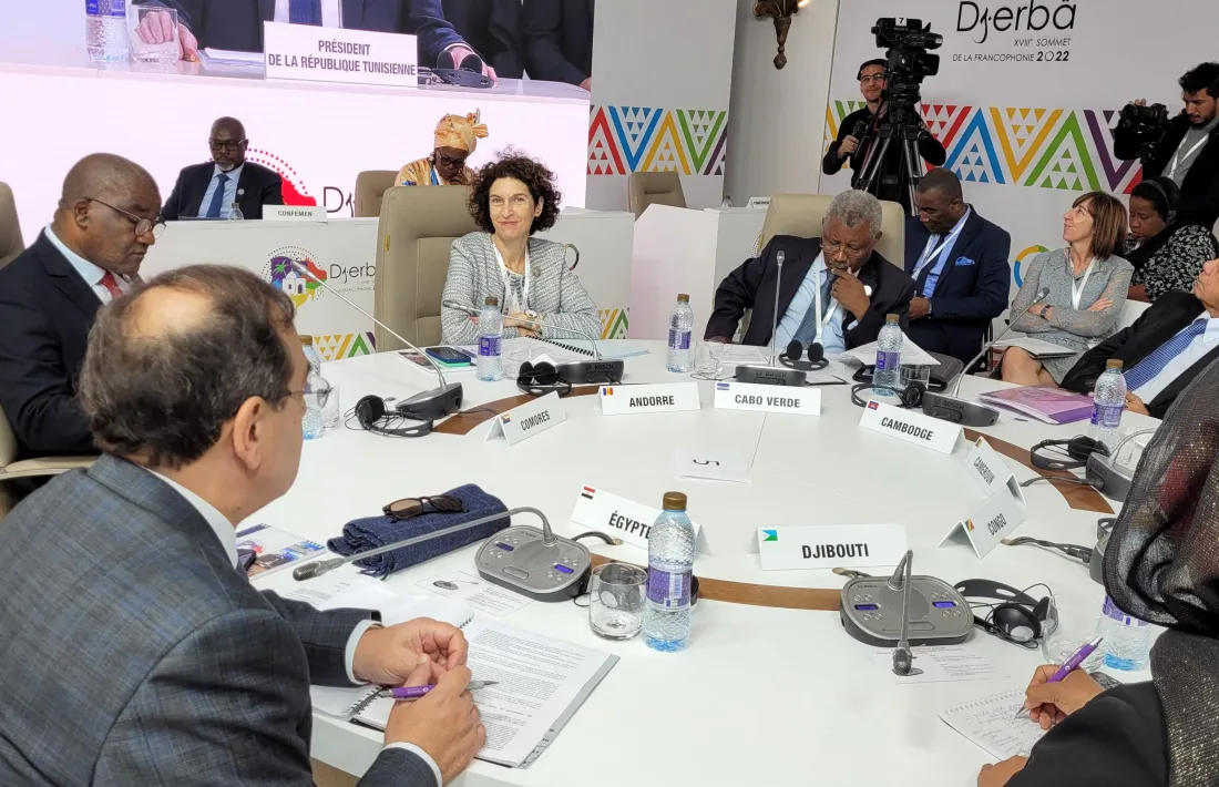 Ubach ha moderat dues taules rodones durant al Cimera de la Francofonia.