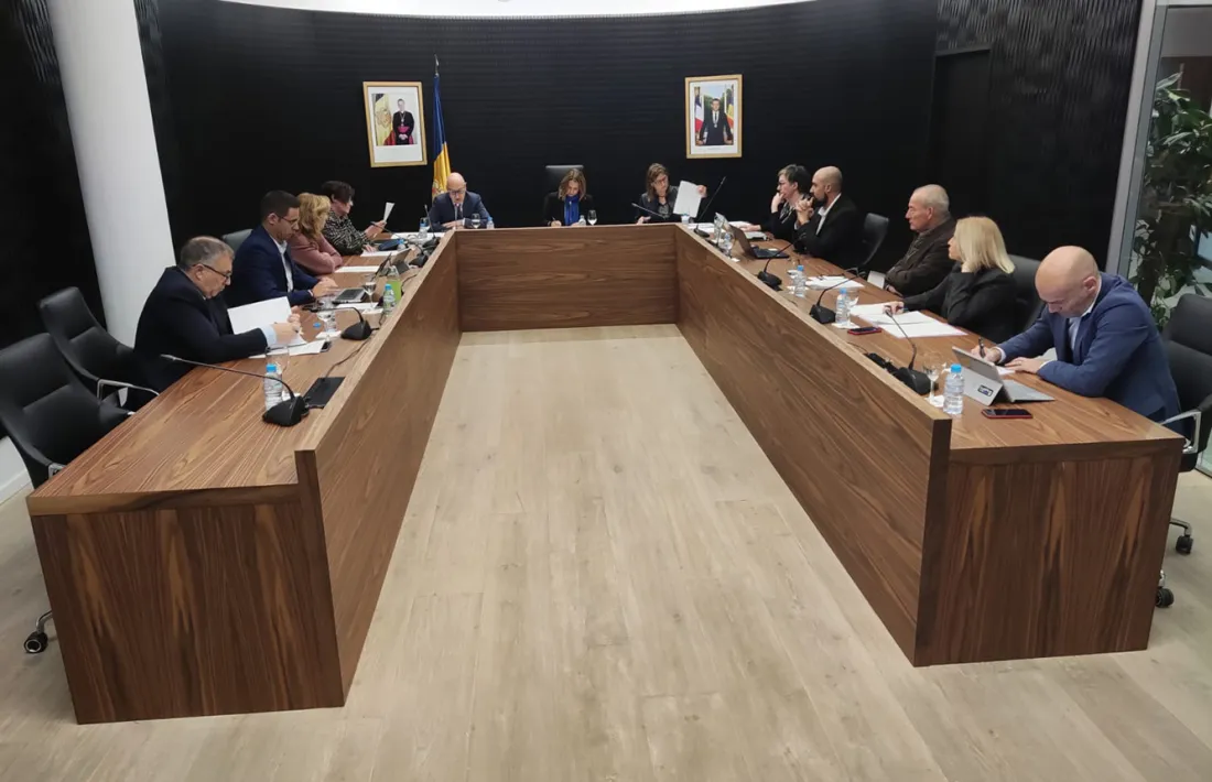 Un moment de la sessió de consell de comú d’Escaldes-Engordany d’aquesta tarda.