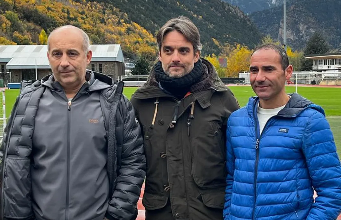 Javi Jiménez i al seu costat Josep Maria Missé i Marcos Sanza.