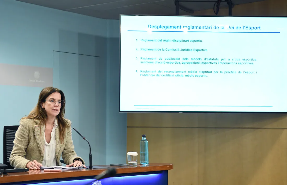 Sílvia Riva, a la roda de premsa.