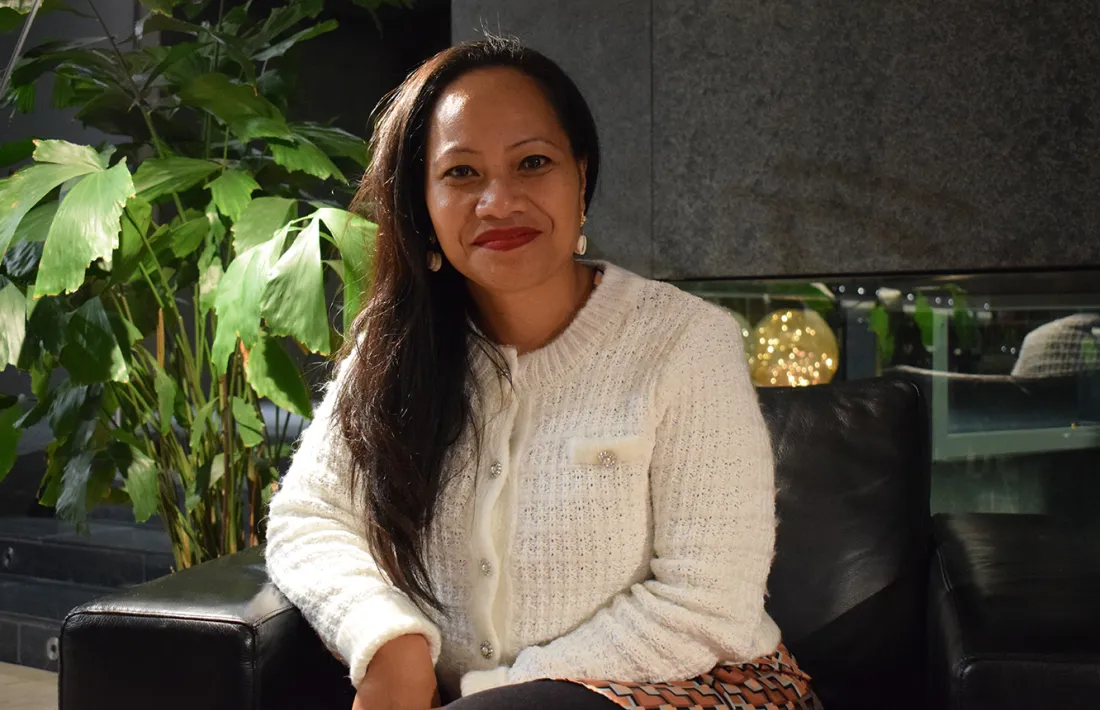 La secretària general de la Creu Roja de les Illes Cook, Fine Tu'itupou-Arnold.