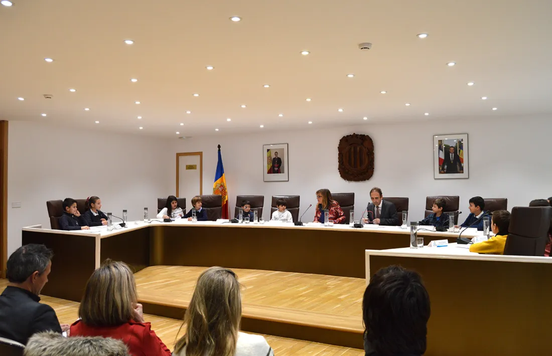 Un instant del consell d'infants aquest matí de dimarts.