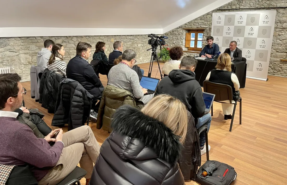 Un moment de la roda de premsa de presentació del projecte.