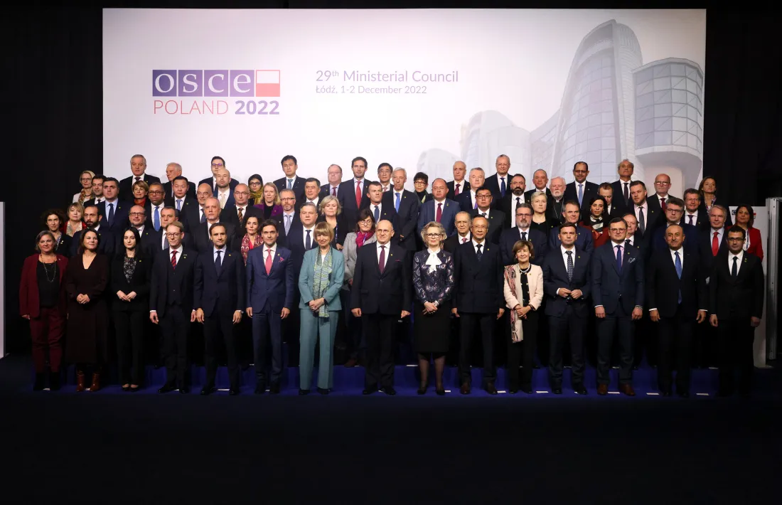 Foto de família del consell de ministres de l'OSCE.