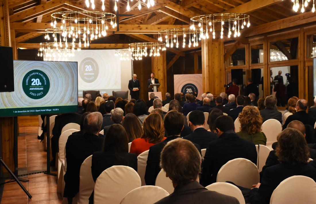 Un moment de l'acte d'inauguració del 20è aniversari de l'Empresa Familiar Andorrana.