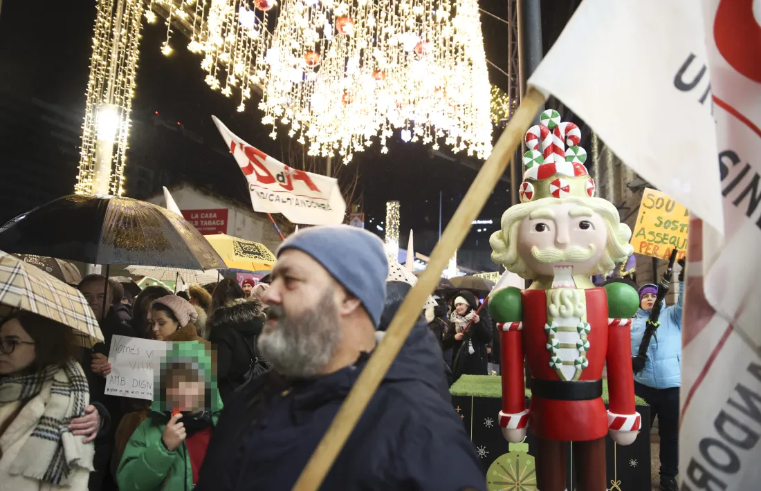 Entre els manifestants n’hi ha hagut que tot i tenir condicions de vida dignes, han volgut donar suport.