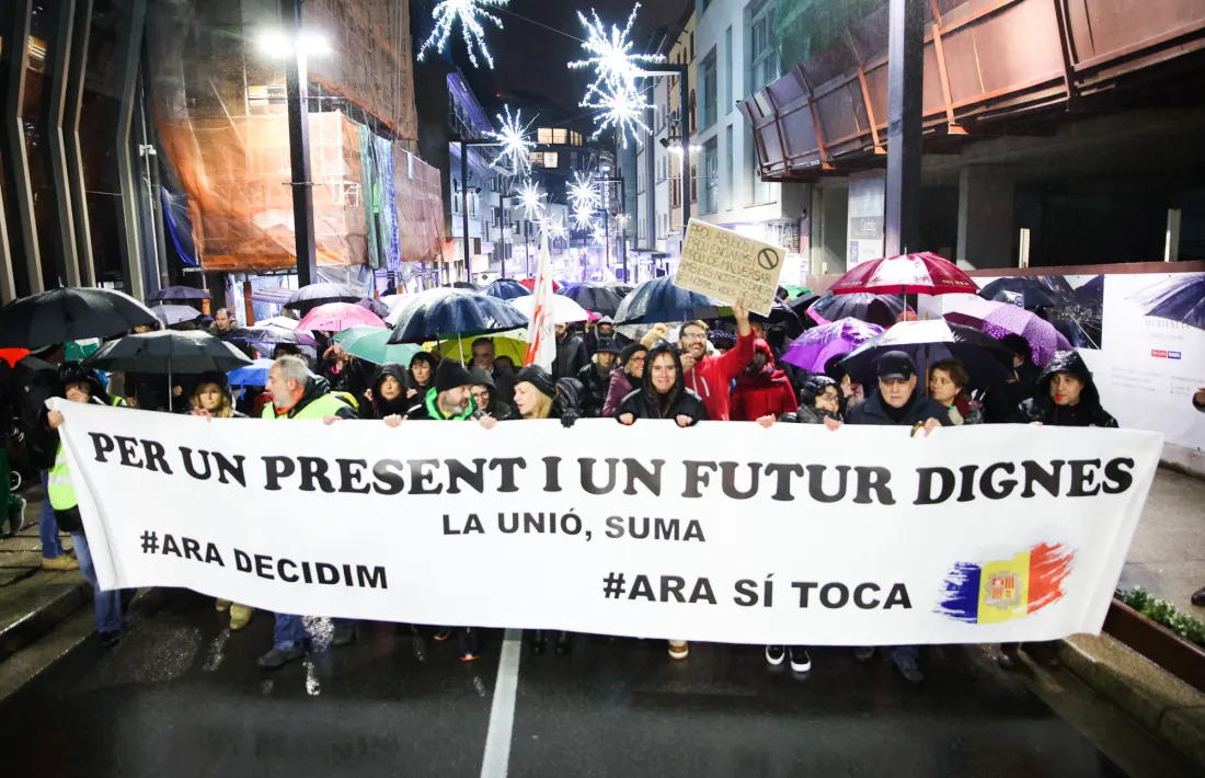 La plataforma va convocar la manifestació el 8 de desembre en favor de salaris i habitatges dignes i l’accés a la sanitat. 