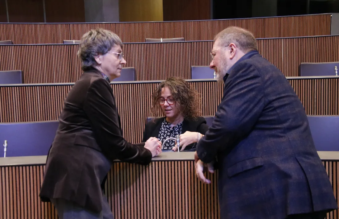 Vela, Salazar i Font, en una anterior trobada al Consell General.