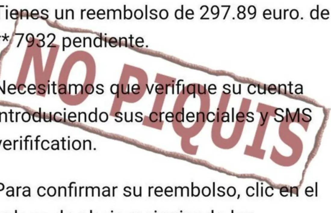 Imatge d'un altre dels intents d'estafa utilitzant mitjans electrònics. 