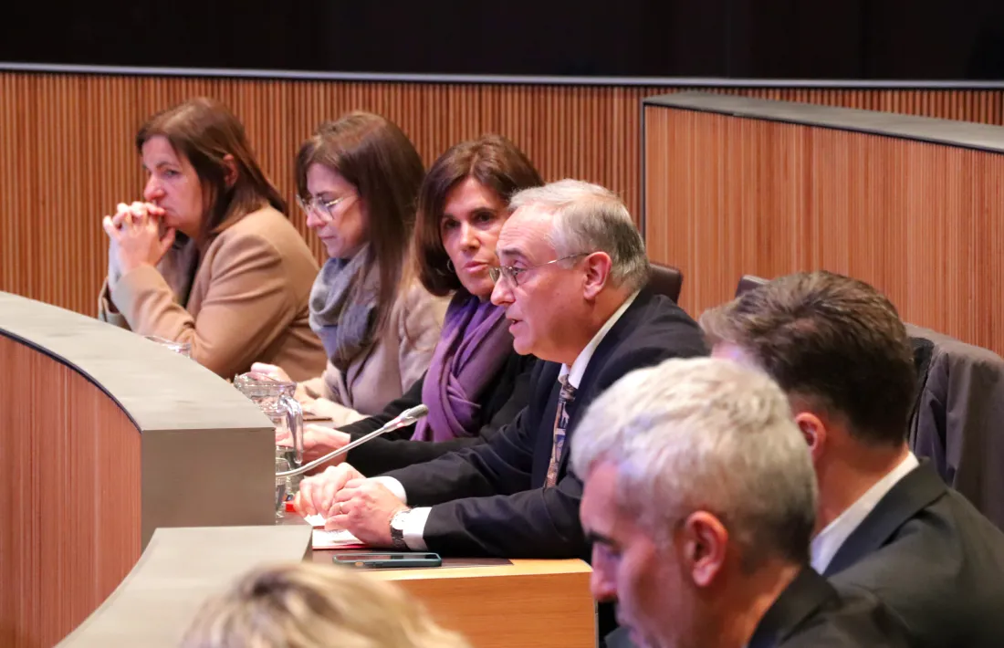 El ministre de Salut, Albert Font, en una de les intervencions ahir en la sessió de control a l’executiu al Consell General.