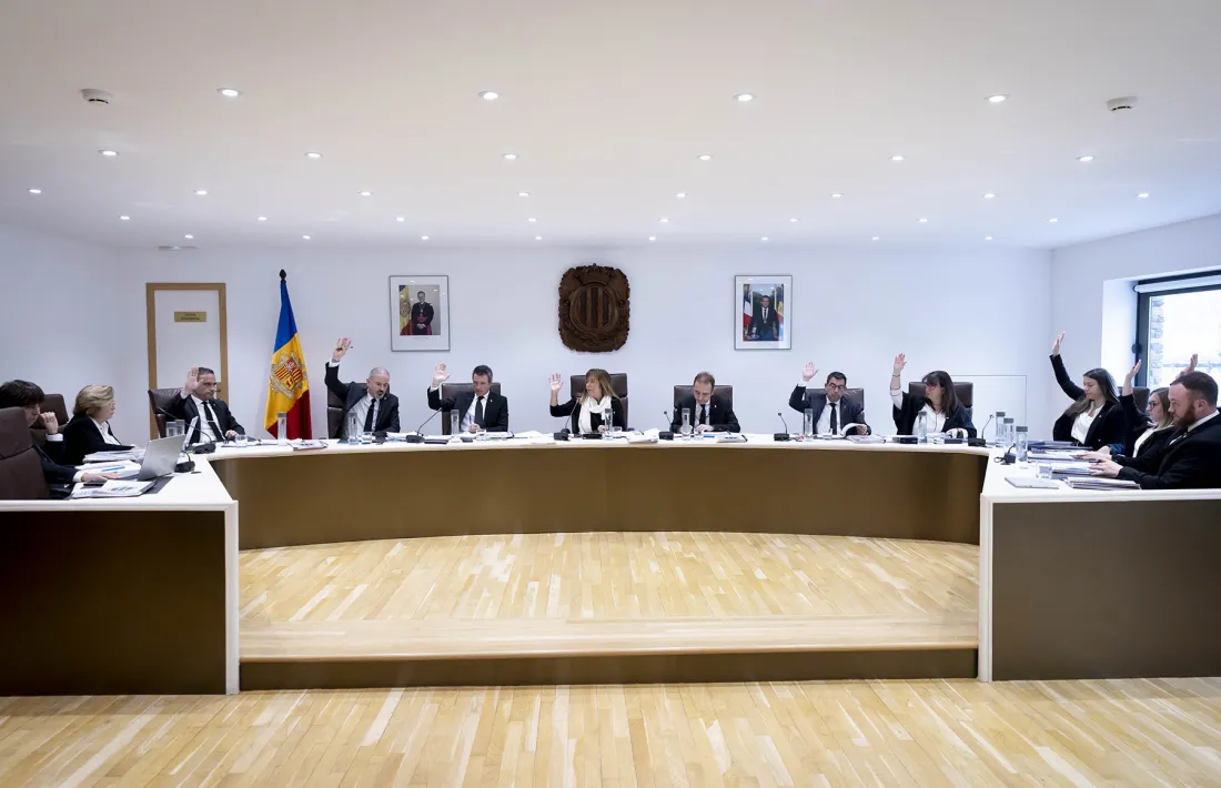Un moment de la sessió de consell de comú, aquest matí.