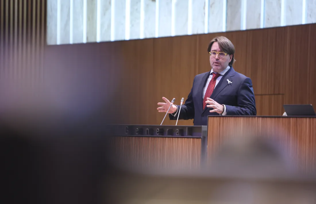 Carles Naudi en una sessió del Consell General.