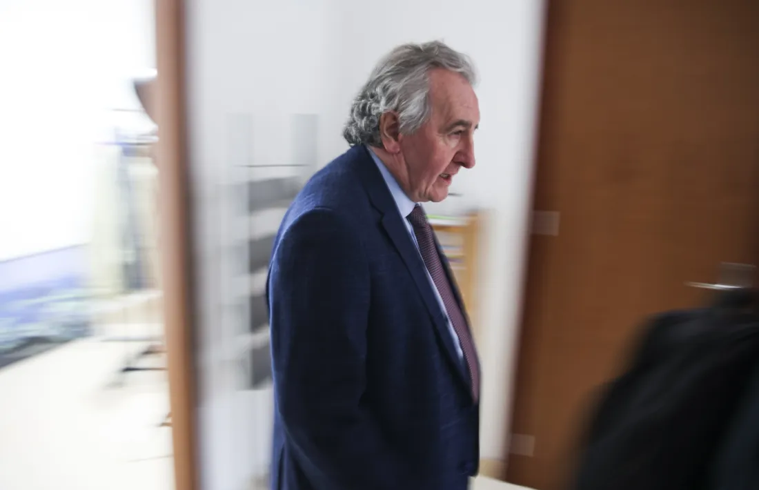  El líder de Progressistes SDP, en la roda de premsa. 