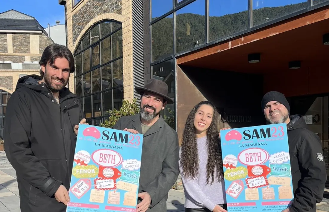 Forné i Barrero, en la presentació del festival, juntament amb Joan Hernández i Eugènia Correia.