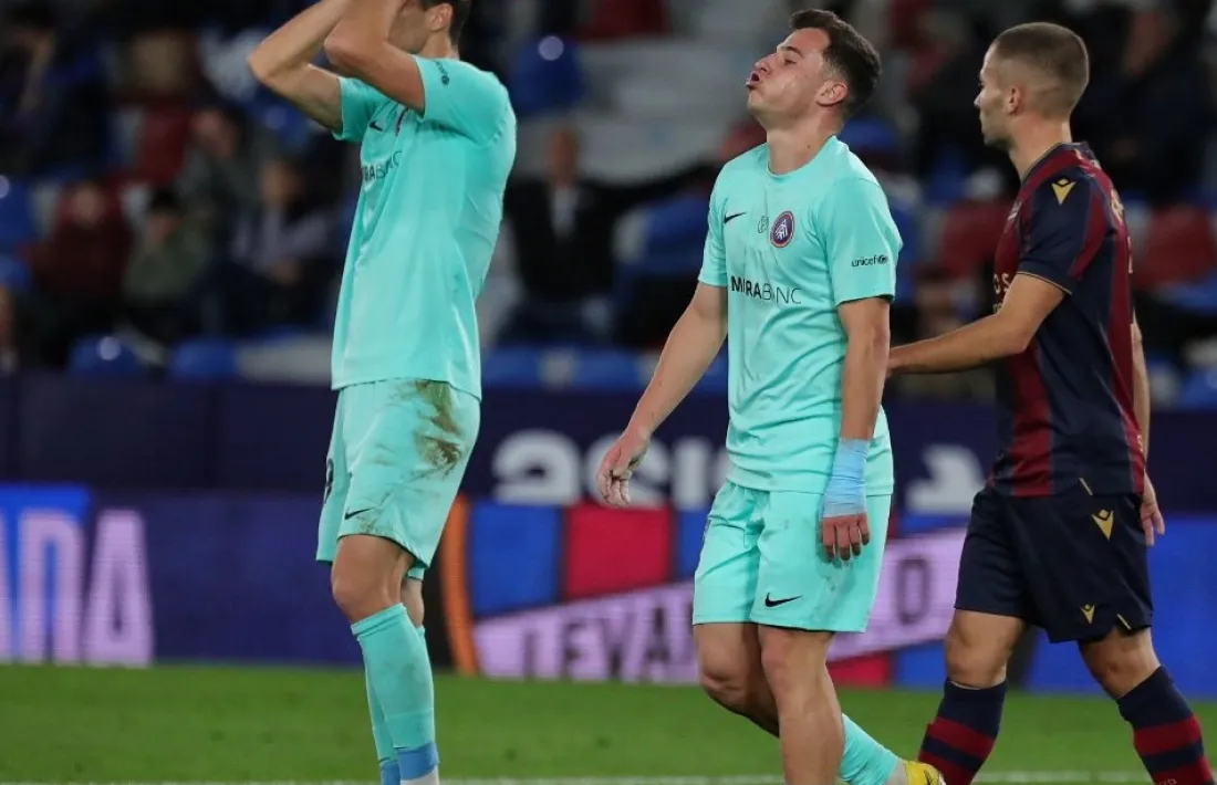 Germán Valera es lamenta d'algunes de les oportunitats fallades per l'FC Andorra.