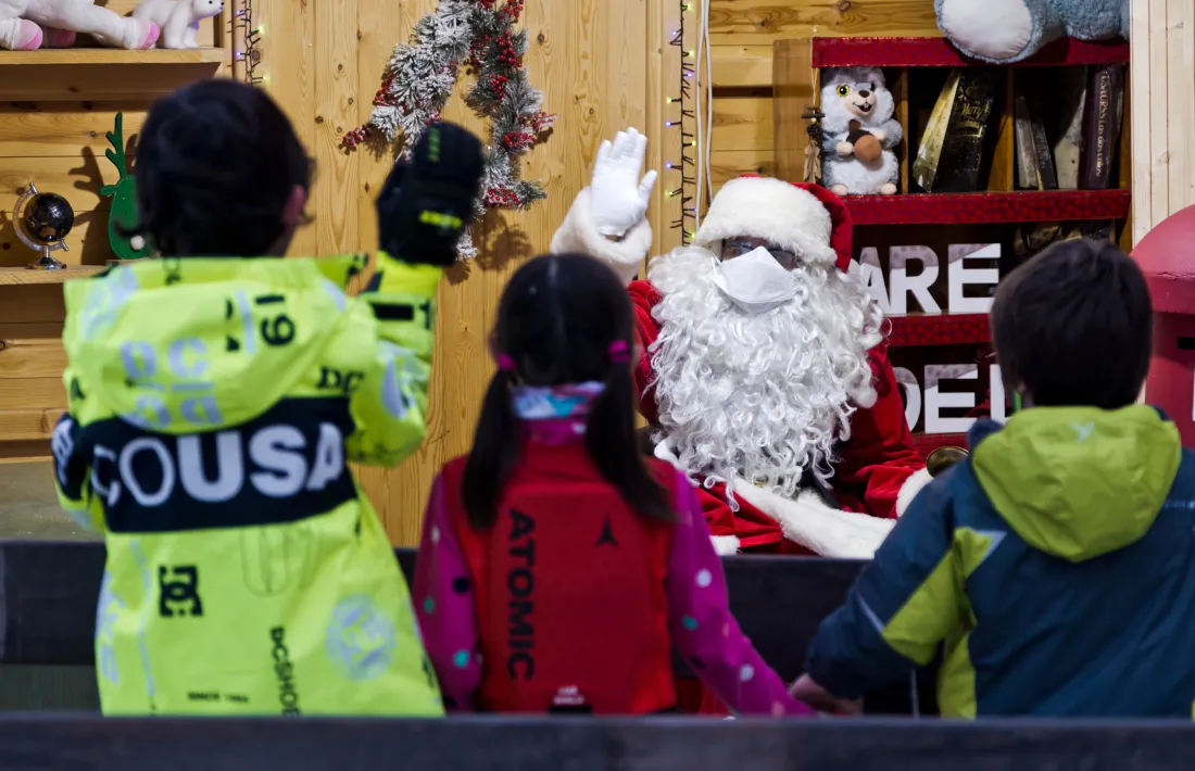 Imatge d'arxiu de la visita del Pare Noel, l'any passat.