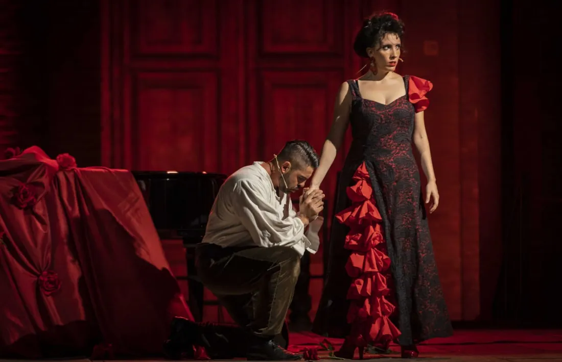 La soprano Jonaina Salvador, a l'agost, en el paper de Carmen que vca cantar a Recanati.