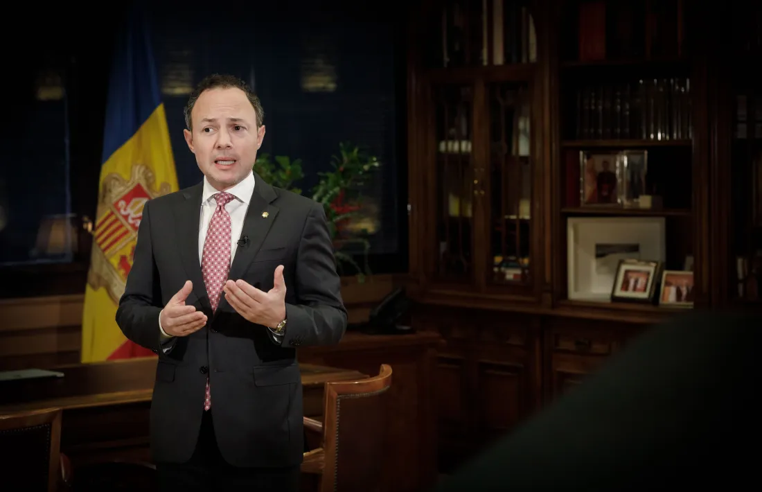 El cap de Govern, Xavier Espot, va pronunciar el discurs de Cap d’Any ahir.