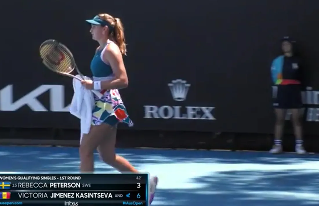 Vicky Jiménez, a la prèvia de l'Open d'Austràlia.